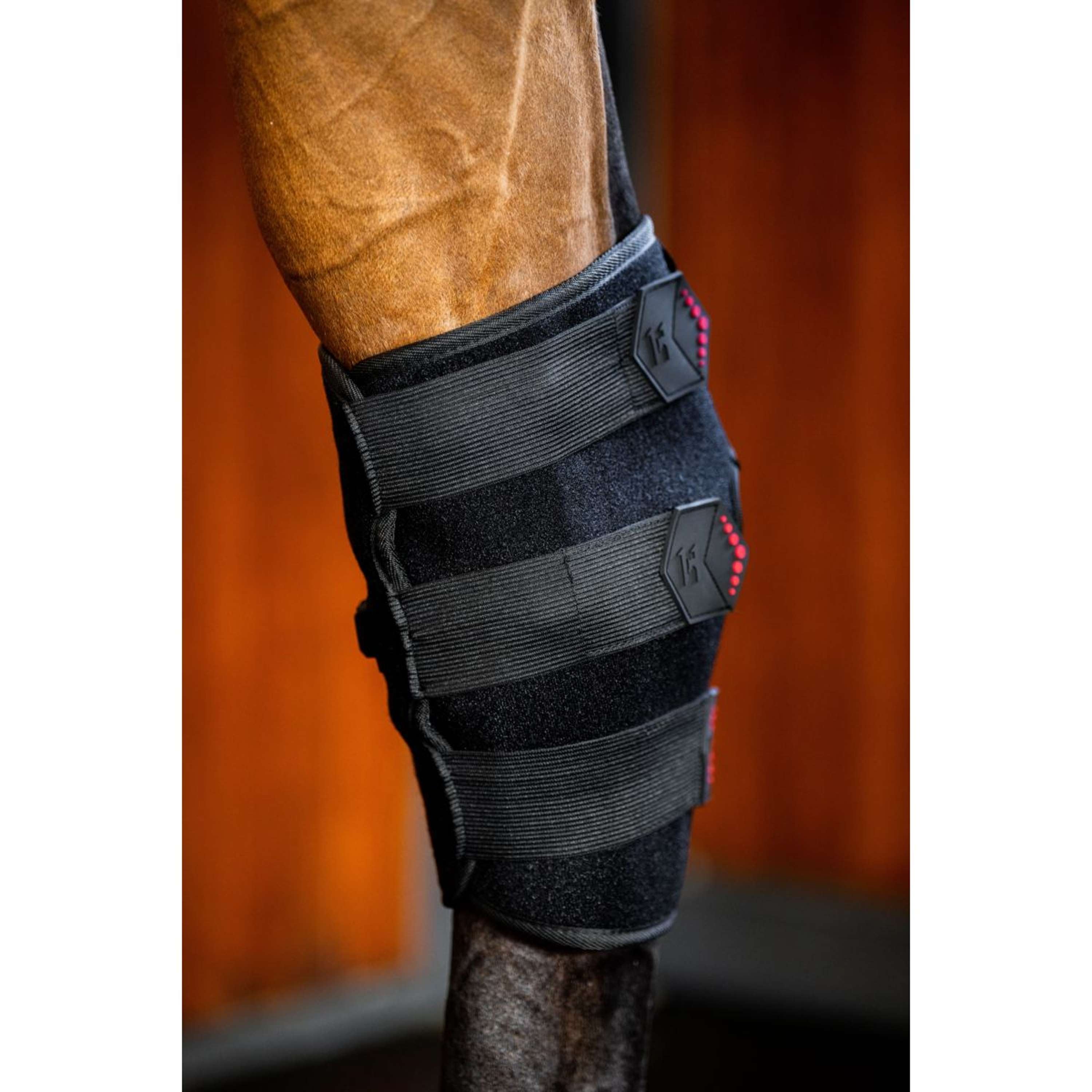 Horseware Hock Boots LED Red Light Therapy Pair Nero