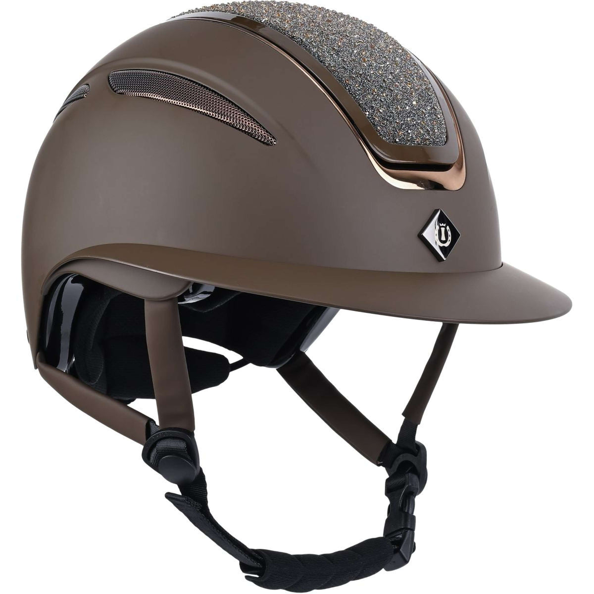 Imperial Riding Casco da equitazione IRHOLania Deluxe Big Visor Marrone