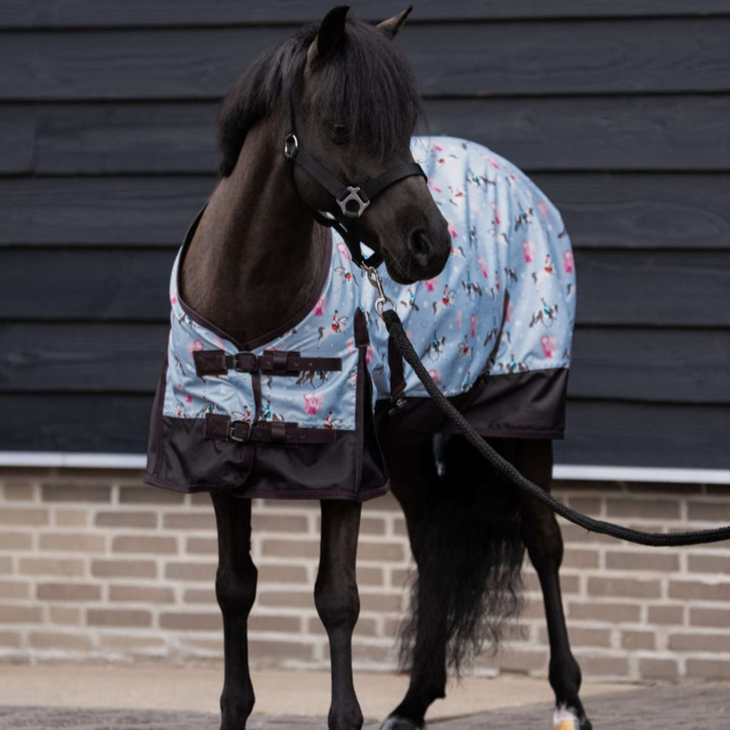 Imperial Riding Tappeto da Esterno IRHLittle Champion AOP 100g Azzurro