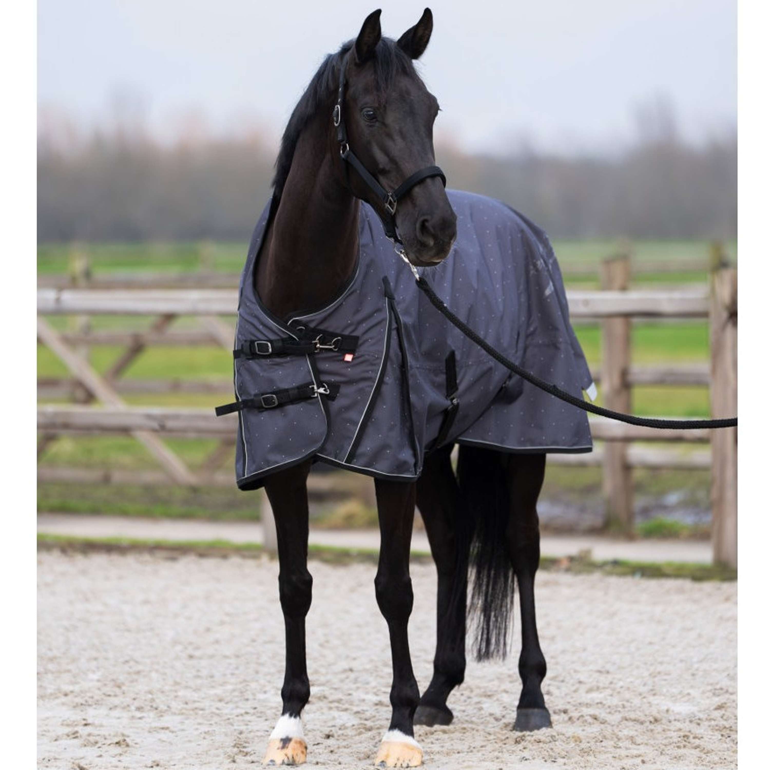Imperial Riding Tappeto da Esterno IRHSuper-dry AOP 200g Grigio