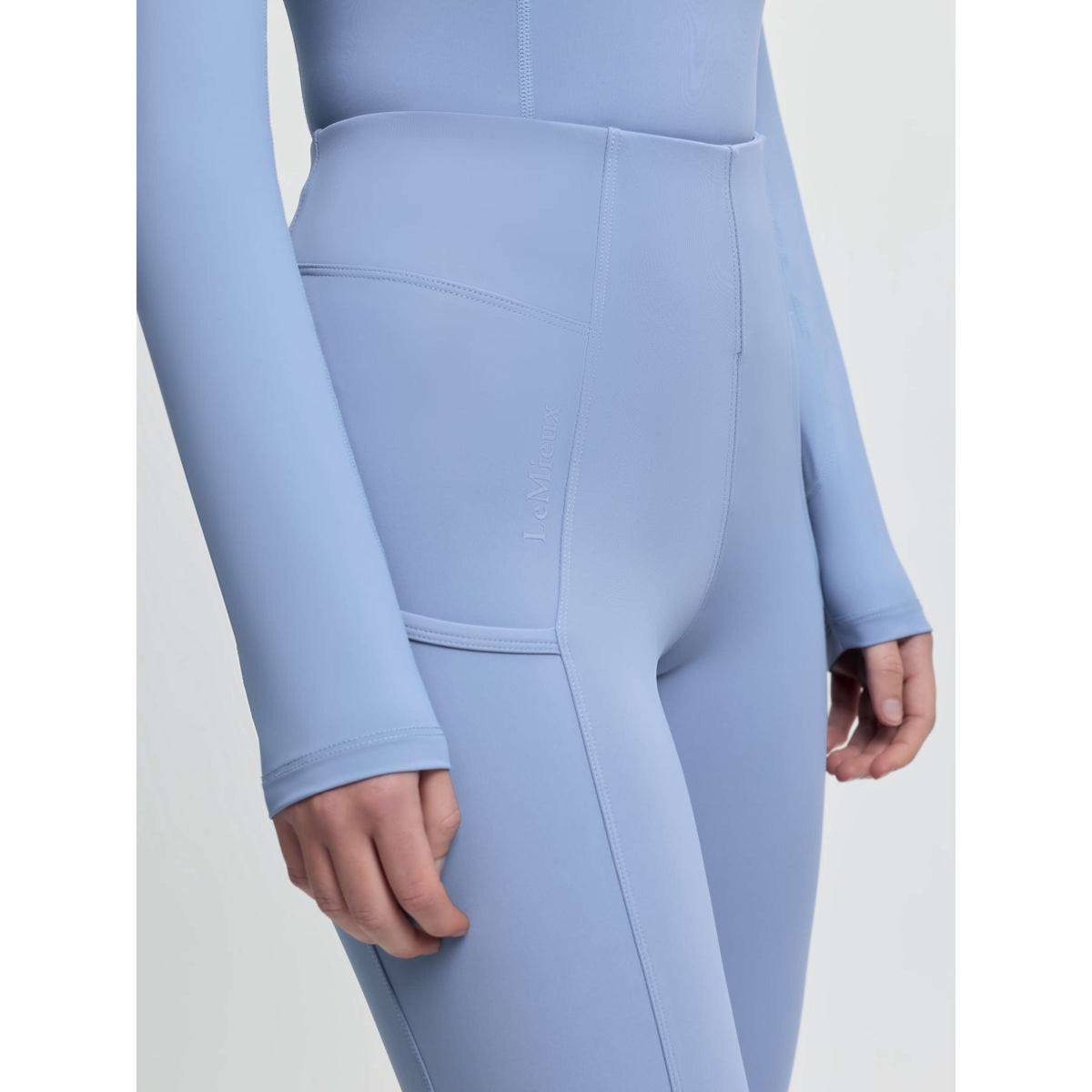 LeMieux Leggings da Equitazione Naomi Powder Blue