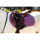 LeMieux Sottosella Mini Suede Close Contact Square saltando Mallow