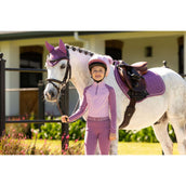 LeMieux Sottosella Mini Suede Close Contact Square saltando Mallow