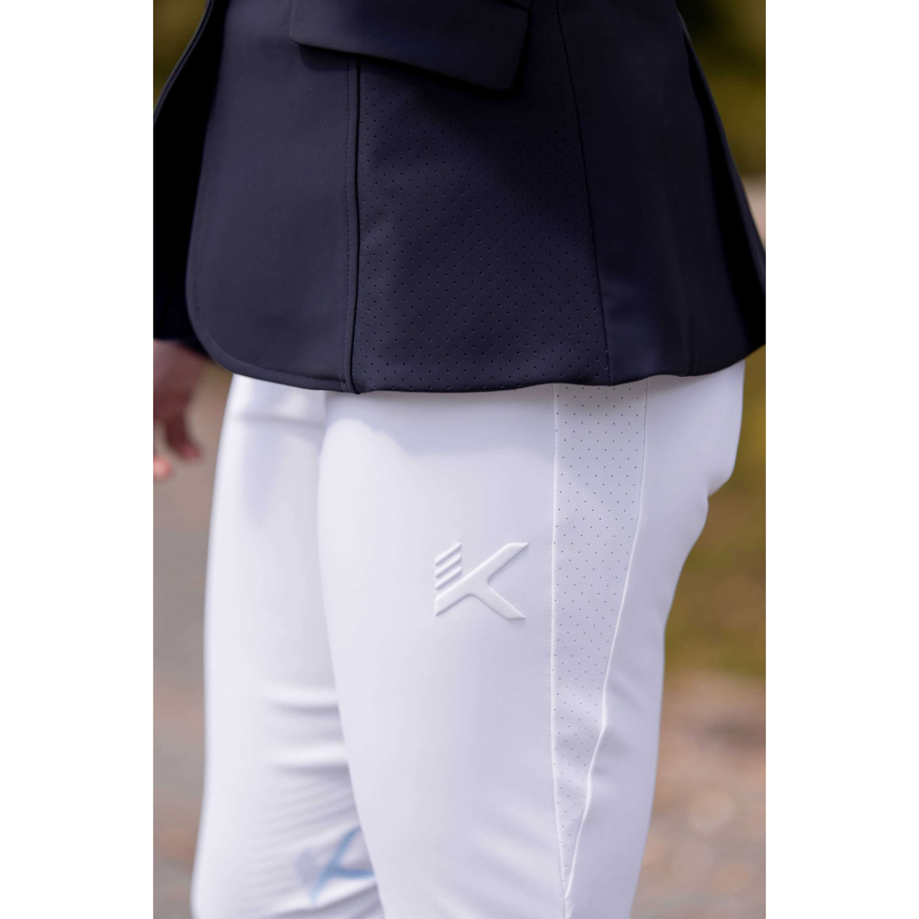 K by EQUITHÈME Pantaloni da Equitazione Explore Full Grip Bianco