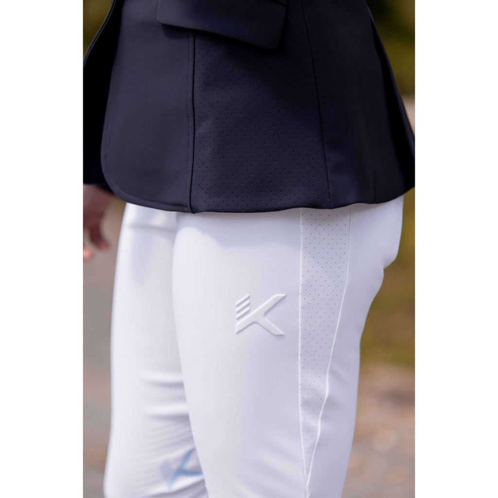 K by EQUITHÈME Pantaloni da Equitazione Explore Full Grip Bianco