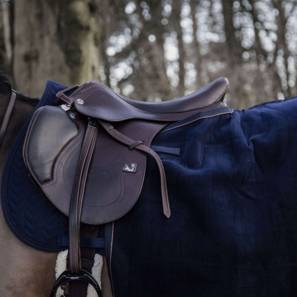 Kentucky Horsewear Coperta da esercizio Vello pesante quadrato Navy