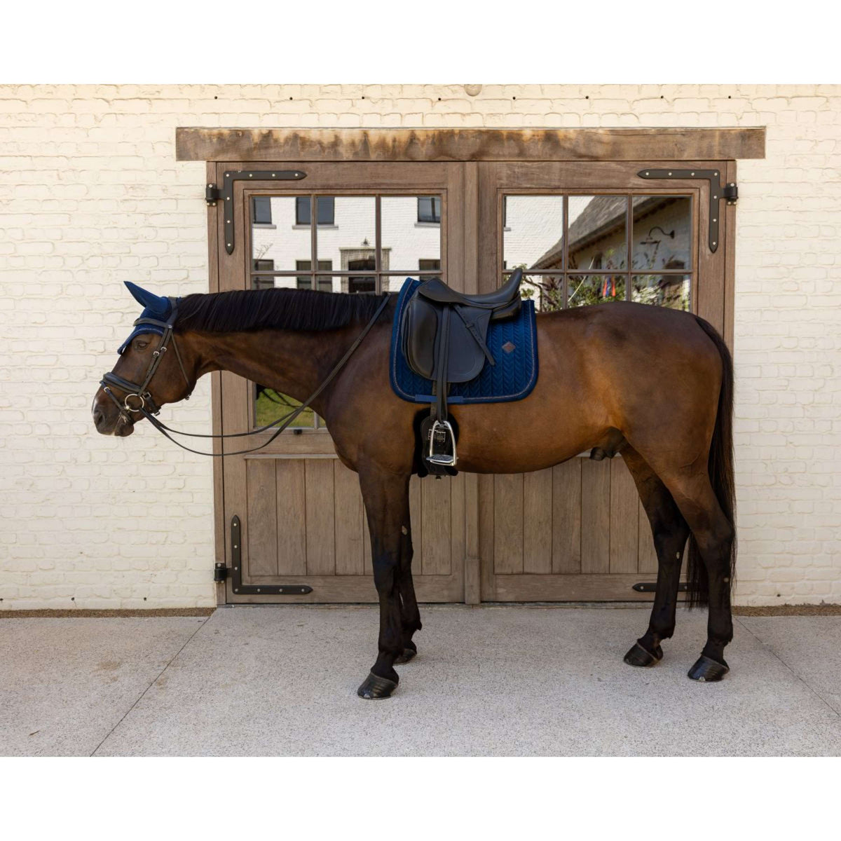 Kentucky Sottosella Velvet Mini Pearls Dressage Navy