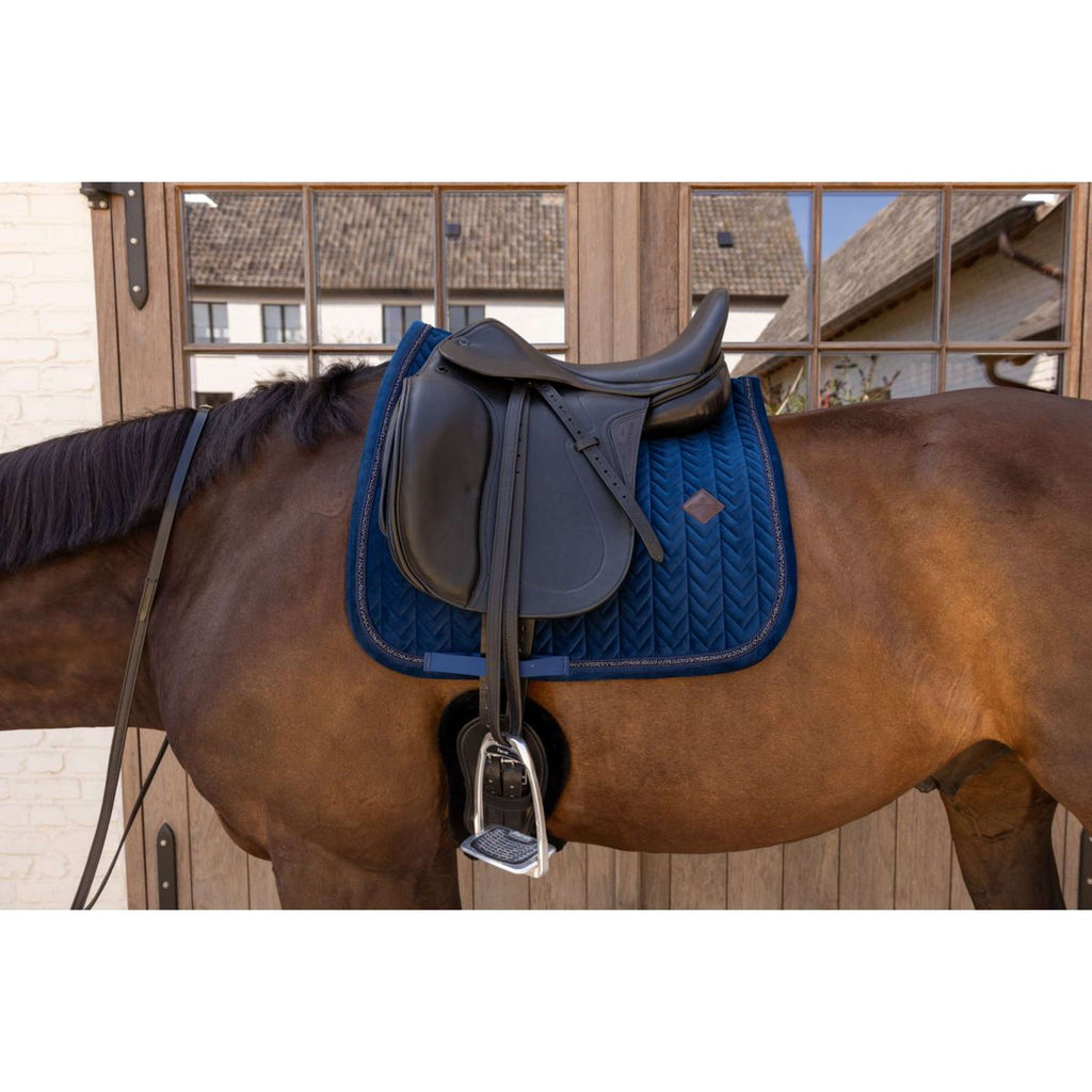 Kentucky Sottosella Velvet Mini Pearls Dressage Navy