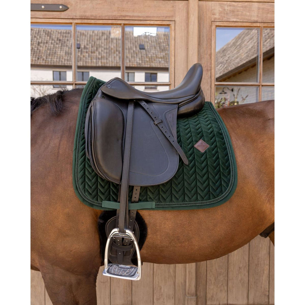 Kentucky Sottosella Velvet Mini Pearls Dressage Pine Green