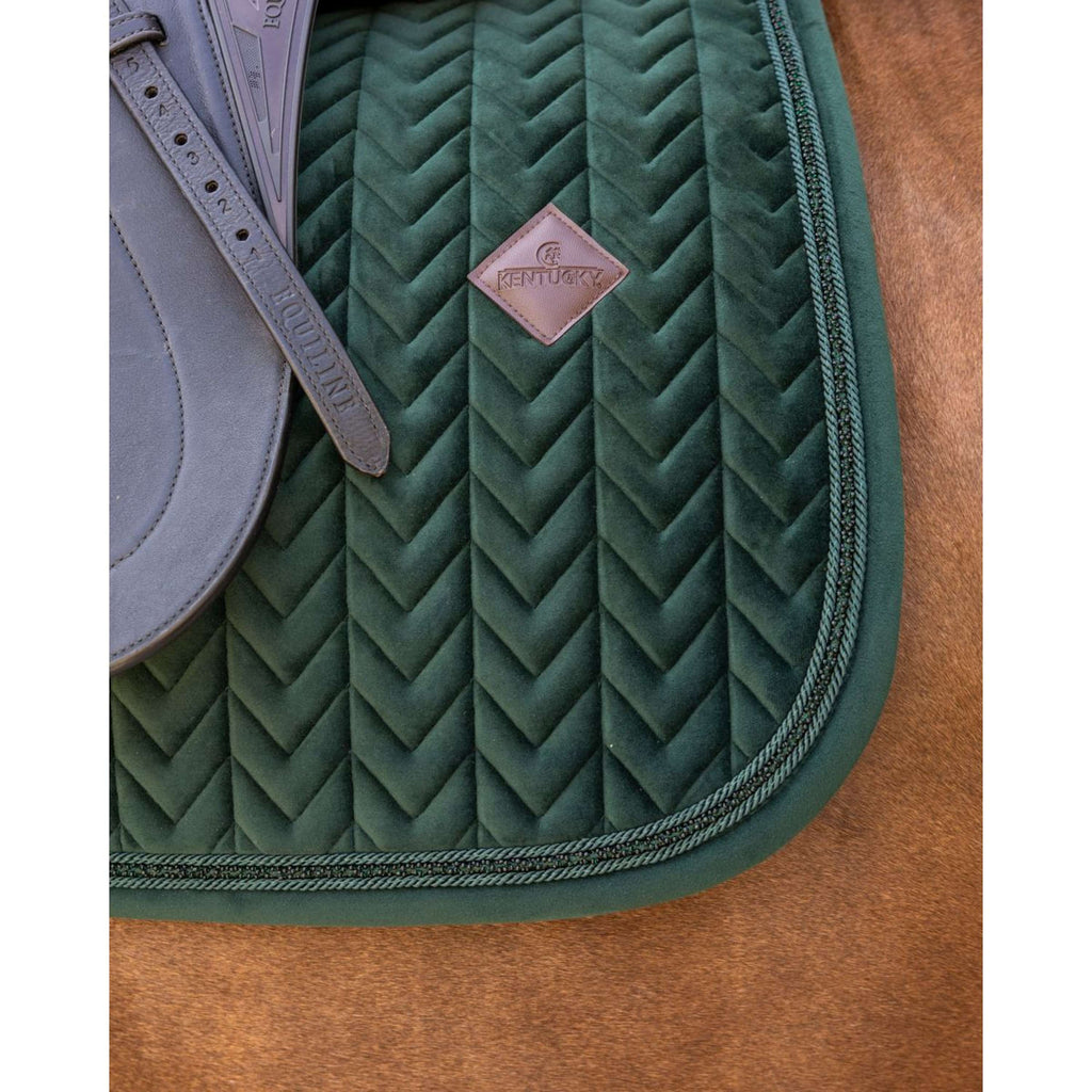 Kentucky Sottosella Velvet Mini Pearls Dressage Pine Green