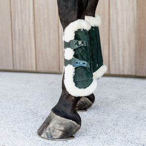 Kentucky Horsewear Stinchiere Bamboo Elastic Vegan Verde scuro