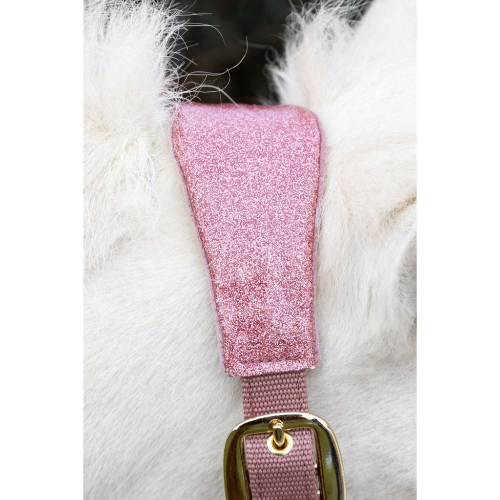 Kentucky Horsewear Cavezza Velvet Glitter Unicorn Rosa antico