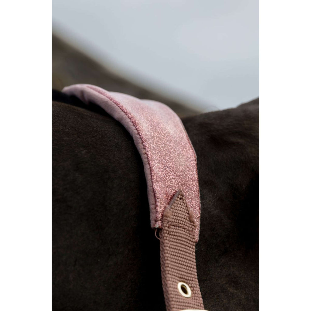 Kentucky Horsewear Cavezza Velvet Glitter Unicorn Rosa antico