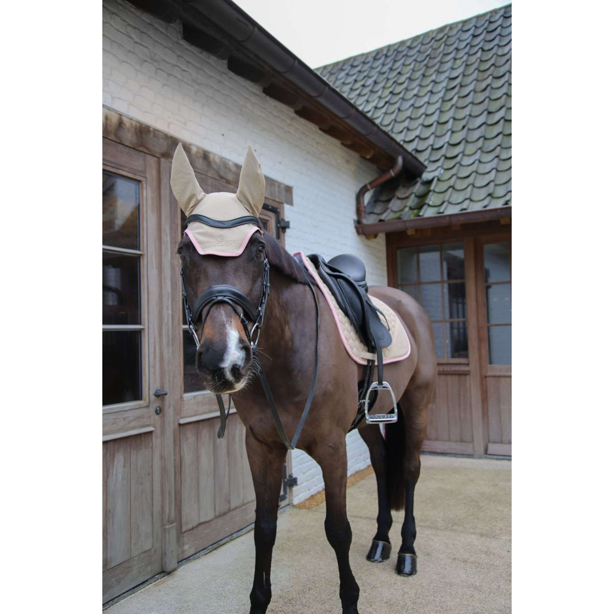 Kentucky Horsewear Sottosella Softshell Onion Quilt Dressage Beige/Rosa antico