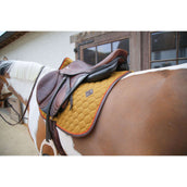 Kentucky Horsewear Sottosella Onion Quilt Leather Neon saltando Cachi