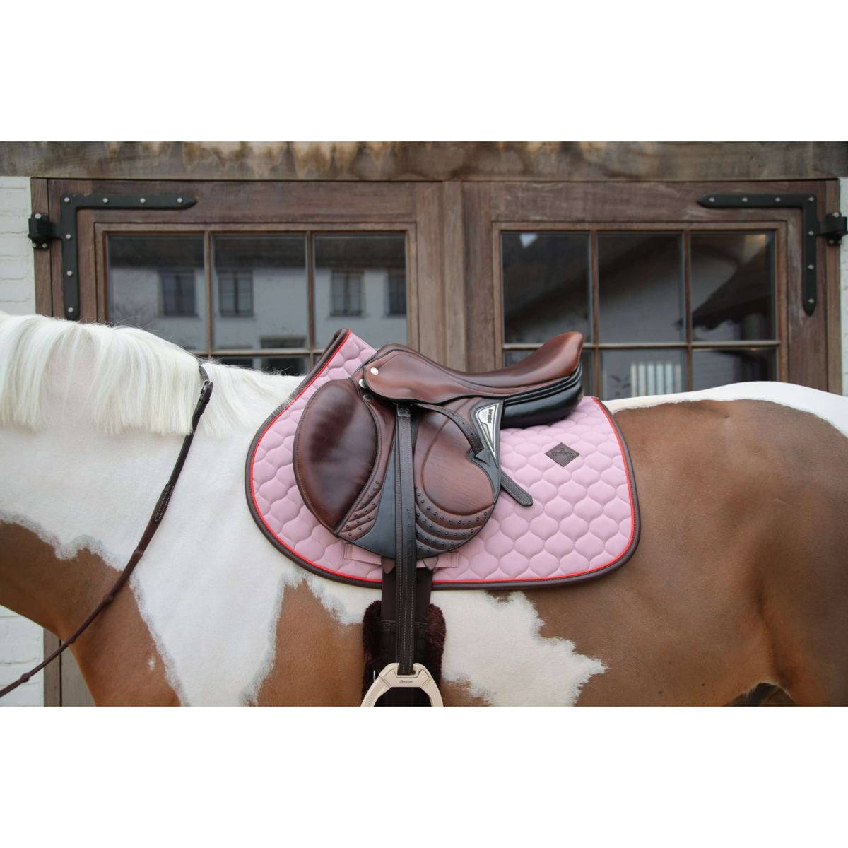 Kentucky Horsewear Sottosella Onion Quilt Leather Neon saltando Lavanda