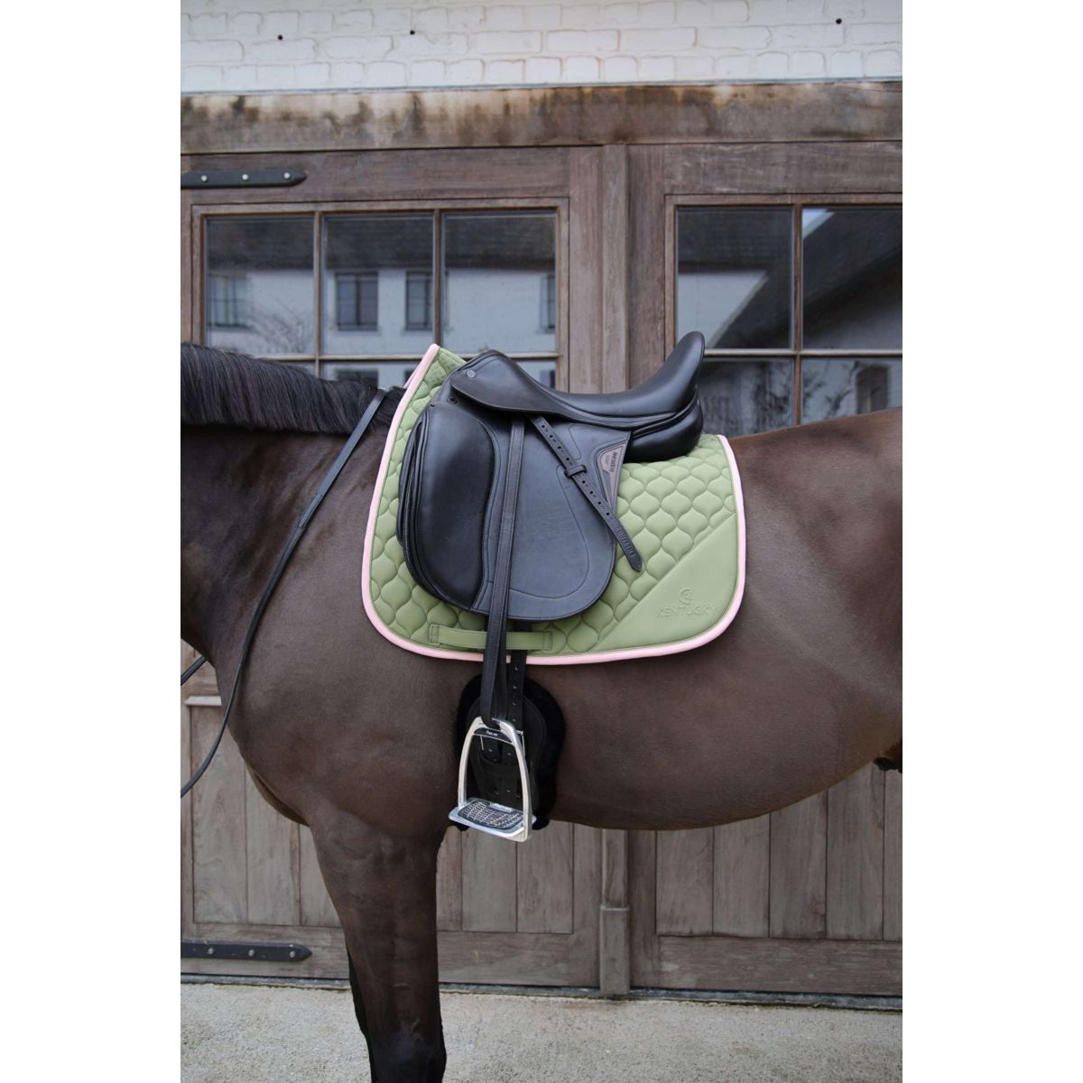 Kentucky Horsewear Sottosella Softshell Onion Quilt Dressage Cachi/Rosa antico