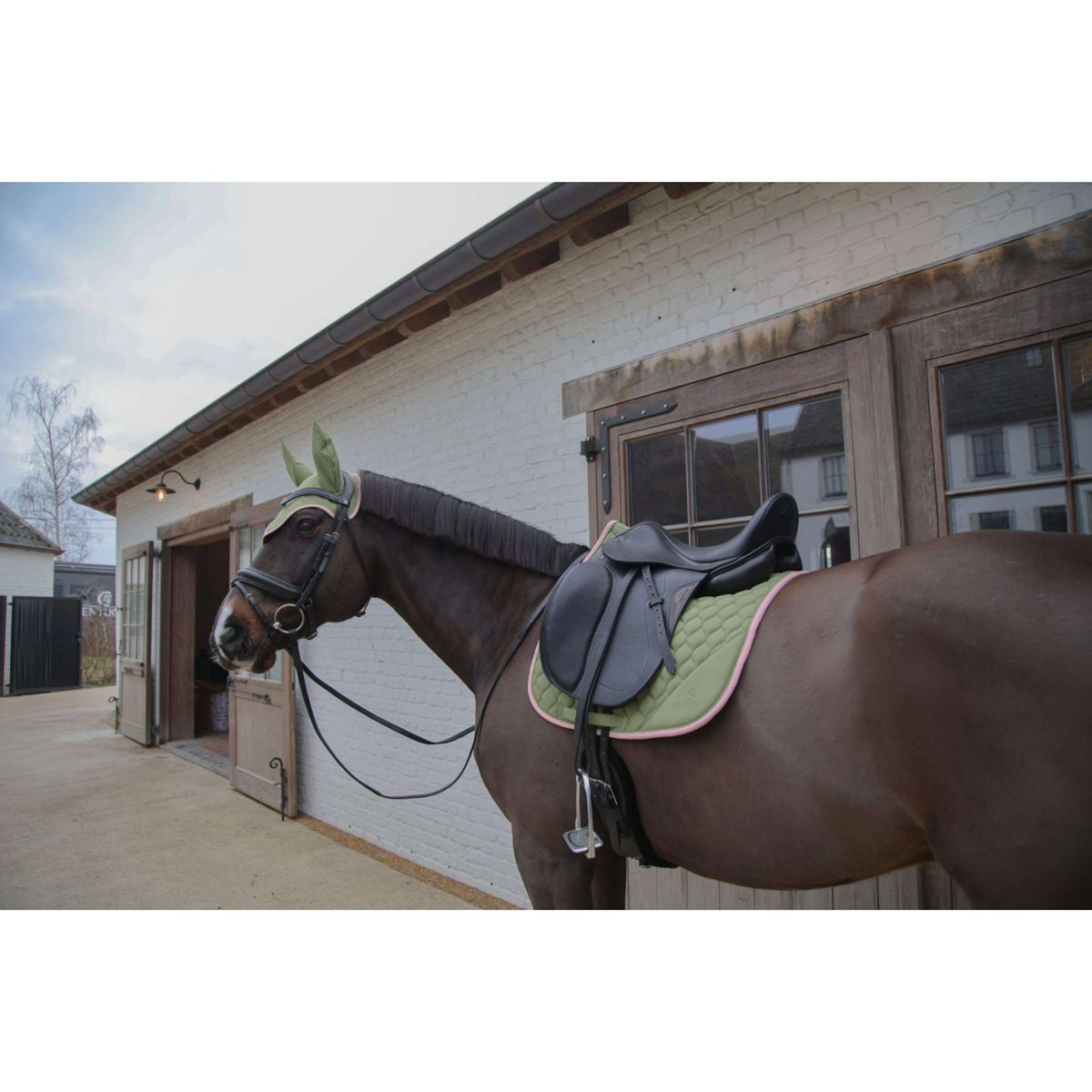 Kentucky Horsewear Sottosella Softshell Onion Quilt Dressage Cachi/Rosa antico