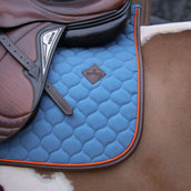 Kentucky Horsewear Sottosella Onion Quilt Leather Neon saltando Blu