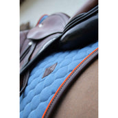 Kentucky Horsewear Sottosella Onion Quilt Leather Neon saltando Blu