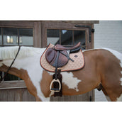 Kentucky Horsewear Sottosella Onion Quilt Leather Neon saltando Beige