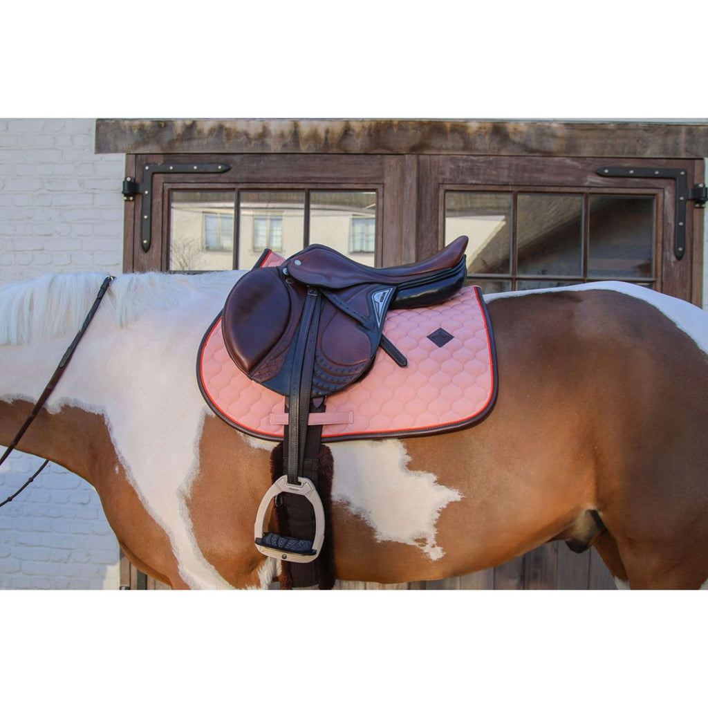 Kentucky Horsewear Sottosella Onion Quilt Leather Neon saltando Rosa antico