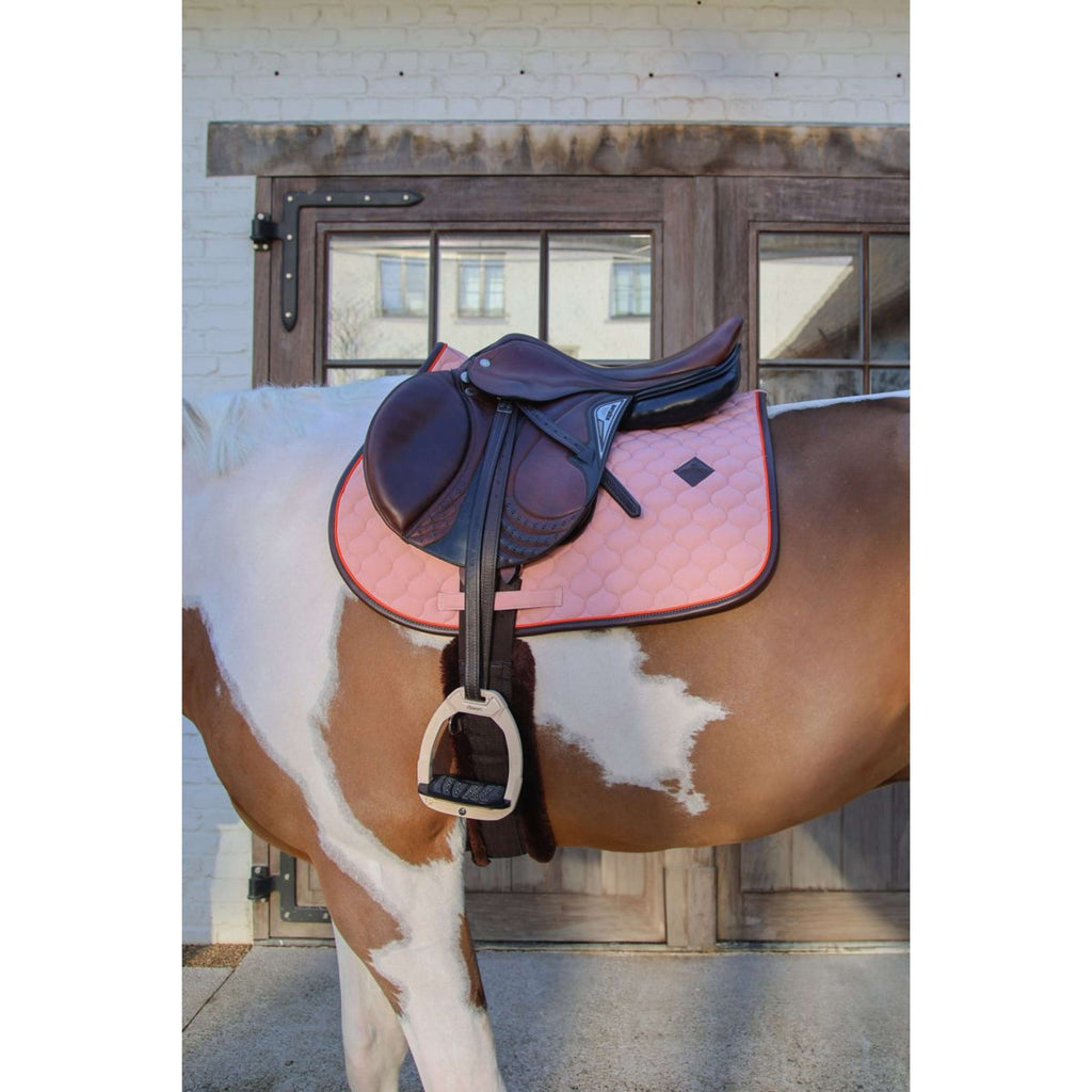 Kentucky Horsewear Sottosella Onion Quilt Leather Neon saltando Rosa antico