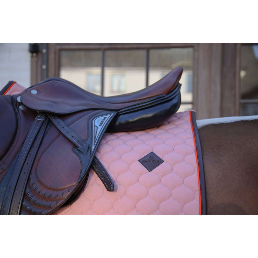 Kentucky Horsewear Sottosella Onion Quilt Leather Neon saltando Rosa antico