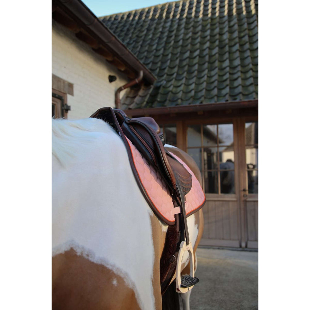 Kentucky Horsewear Sottosella Onion Quilt Leather Neon saltando Rosa antico