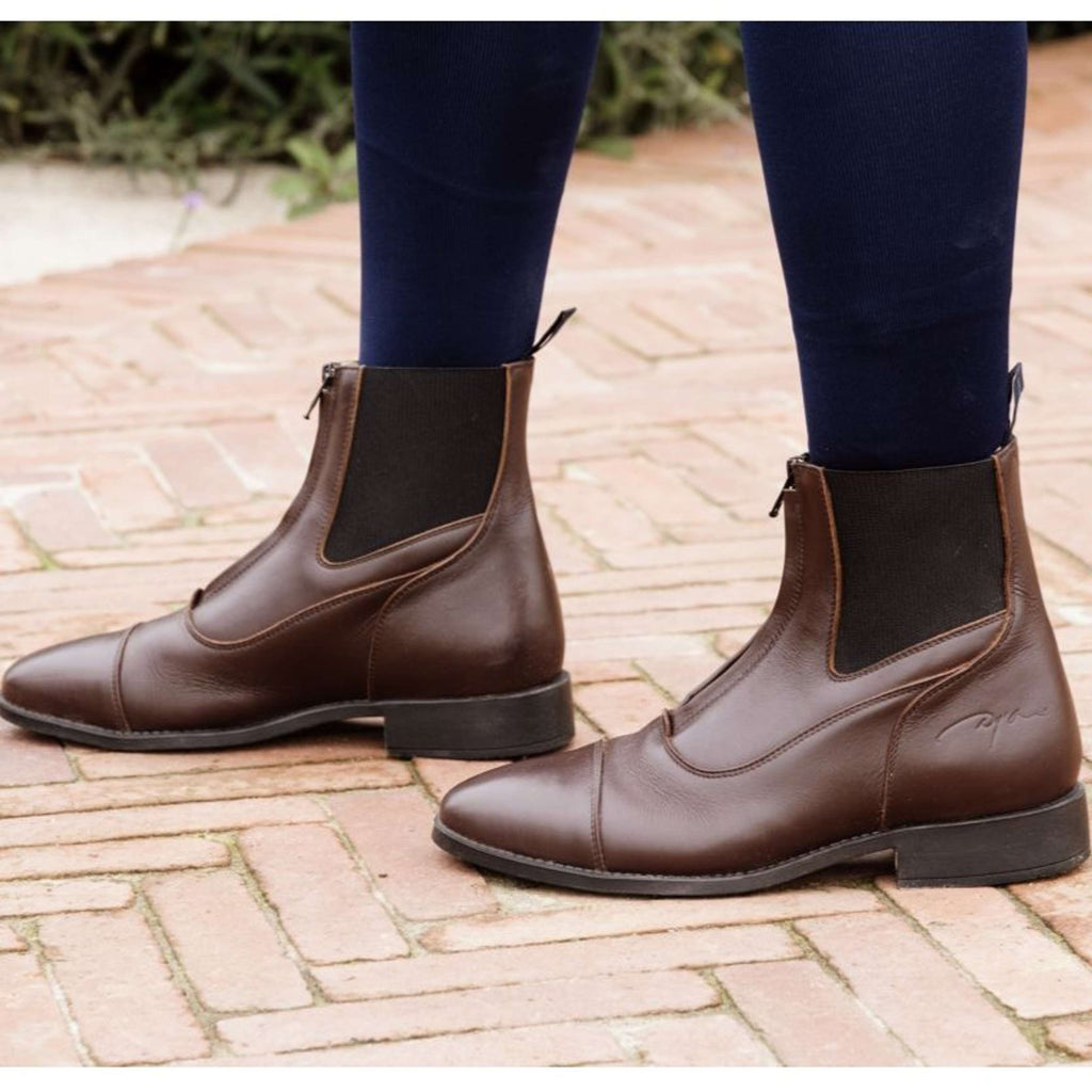 Dyon Stivaletti Front Zipper Marrone