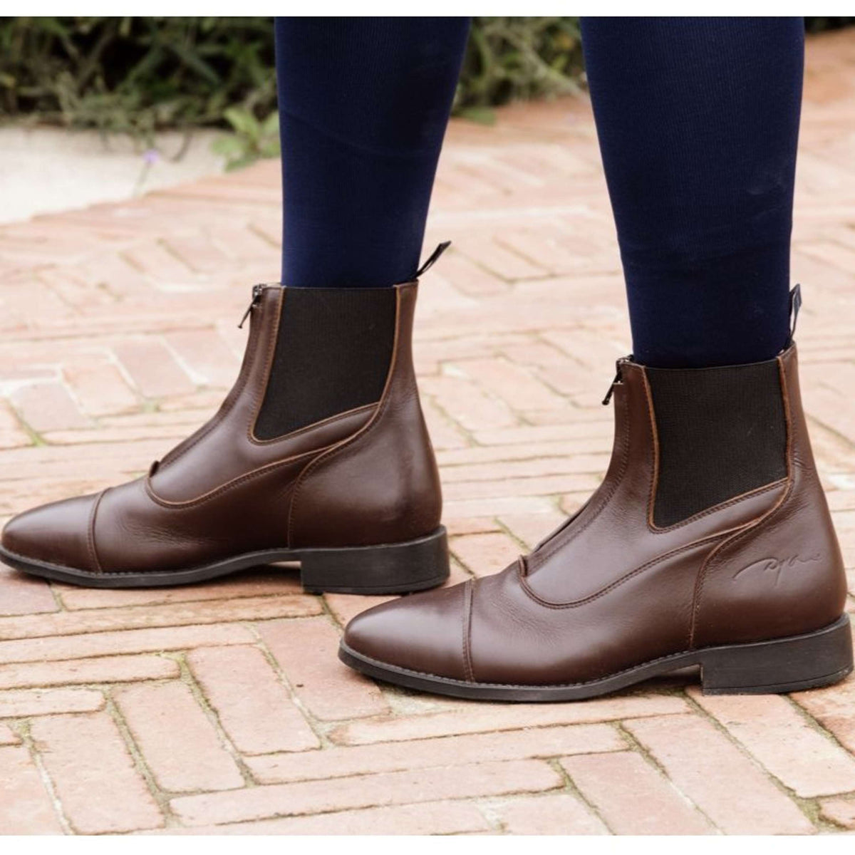 Dyon Stivaletti Front Zipper Marrone