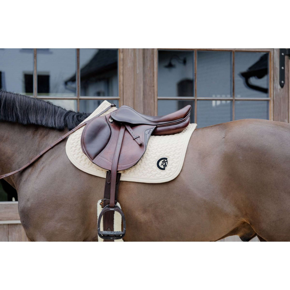 Kentucky Horsewear Sottosella Plaited Logo Springen Beige