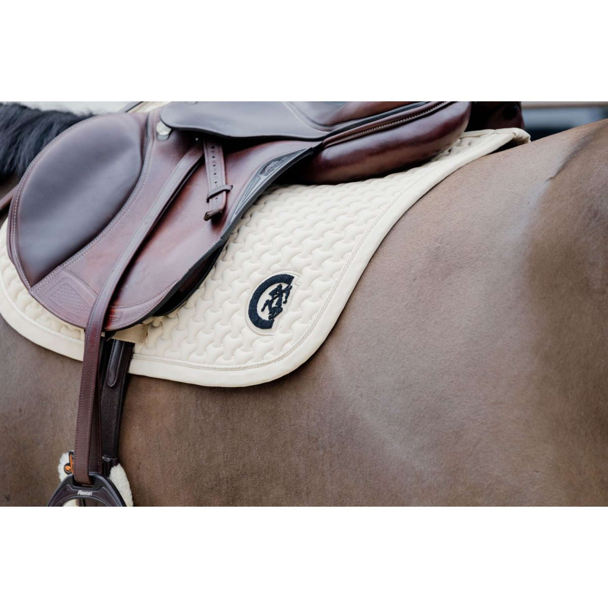 Kentucky Horsewear Sottosella Plaited Logo Springen Beige