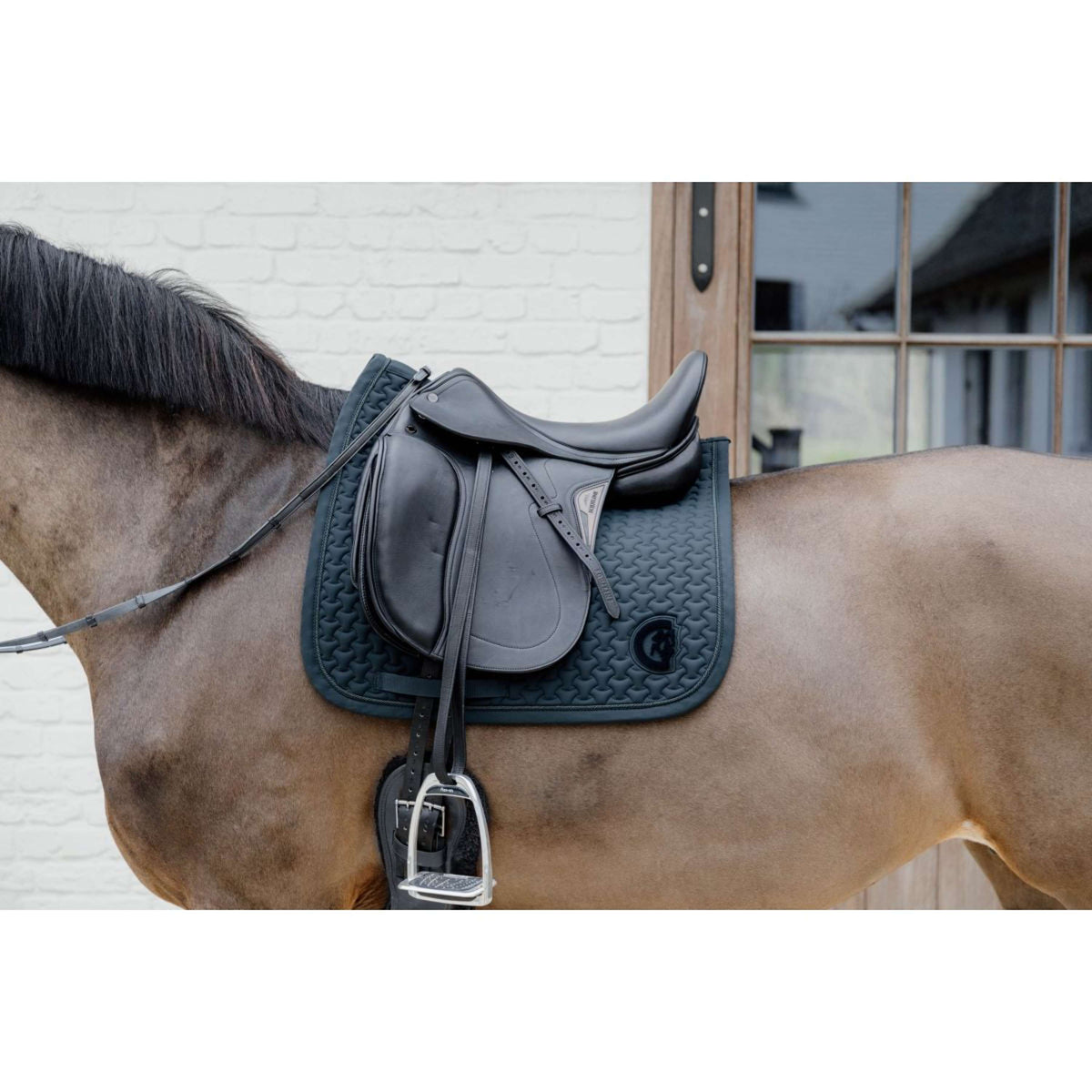 Kentucky Horsewear Sottosella Plaited Logo Dressage Pine Green
