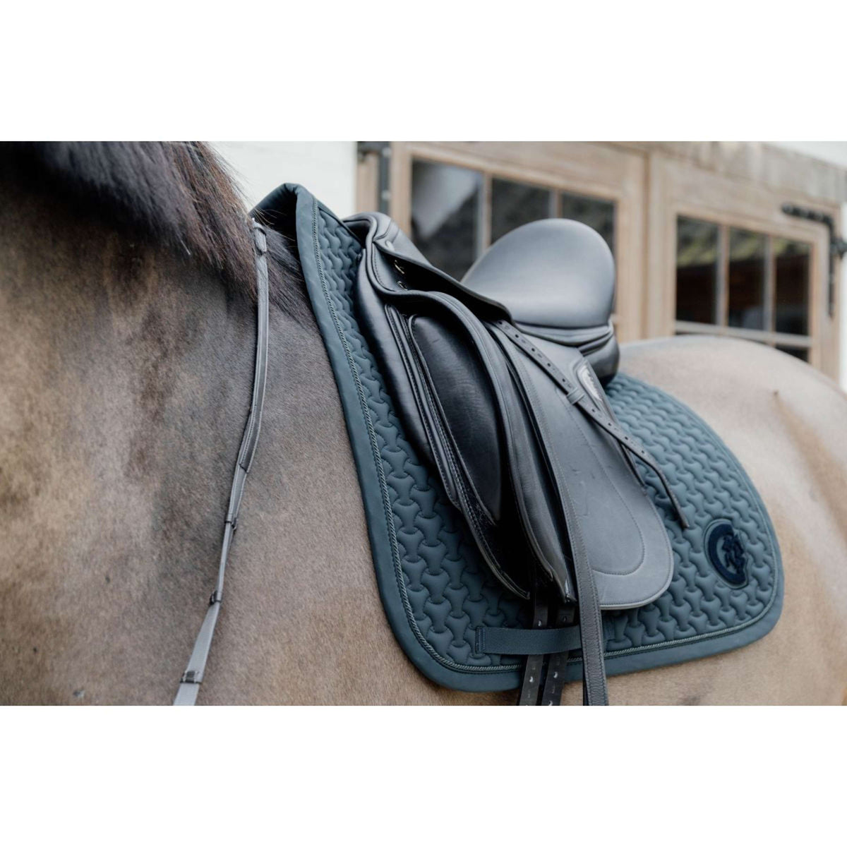 Kentucky Horsewear Sottosella Plaited Logo Dressage Pine Green