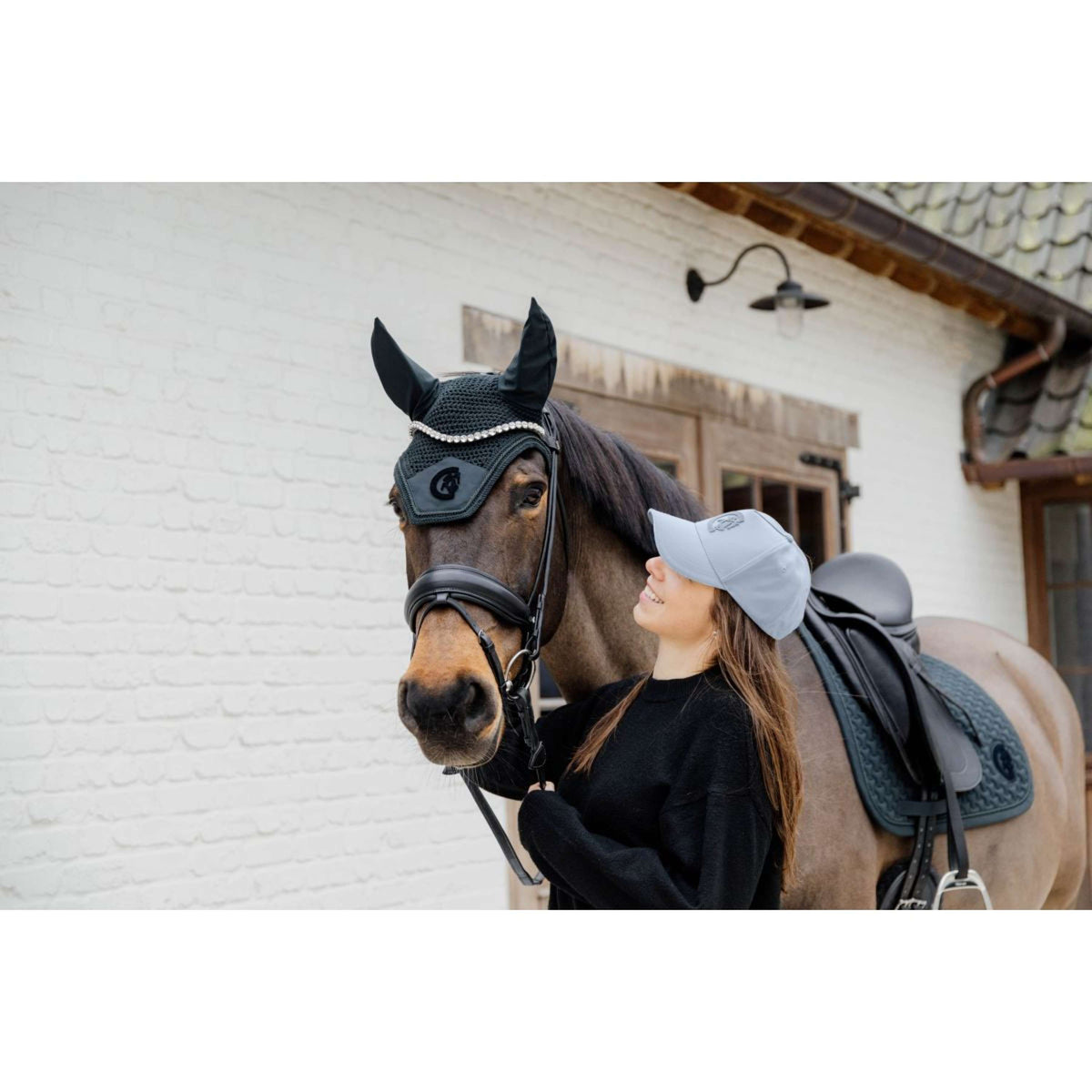 Kentucky Horsewear Sottosella Plaited Logo Dressage Pine Green
