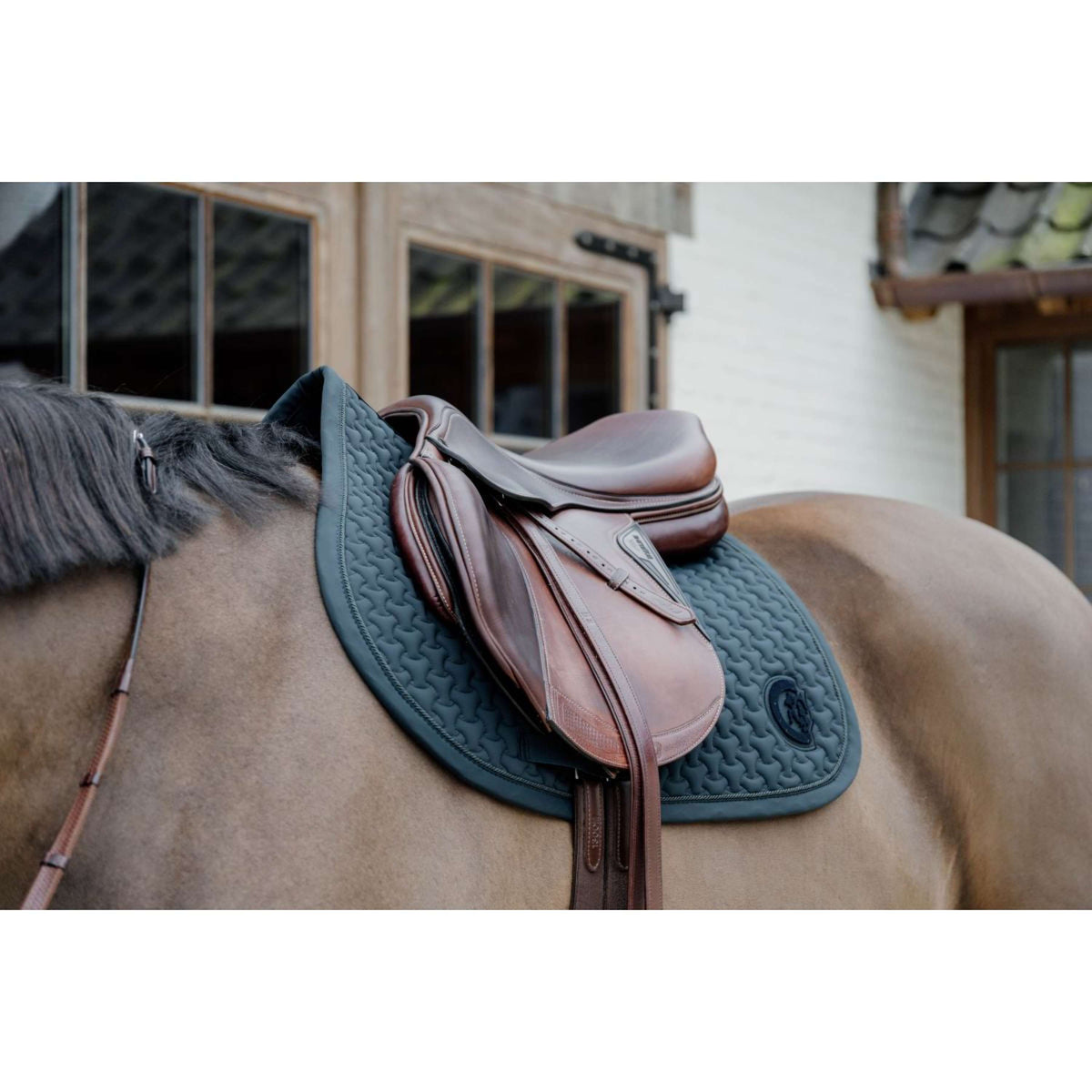 Kentucky Horsewear Sottosella Plaited Logo Springen Pine Green