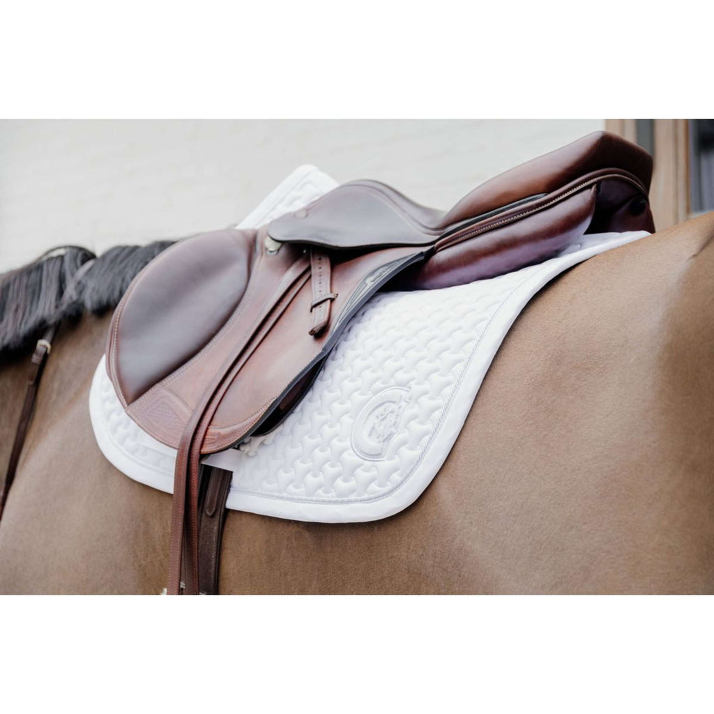 Kentucky Horsewear Sottosella Plaited Logo Saltando Bianco