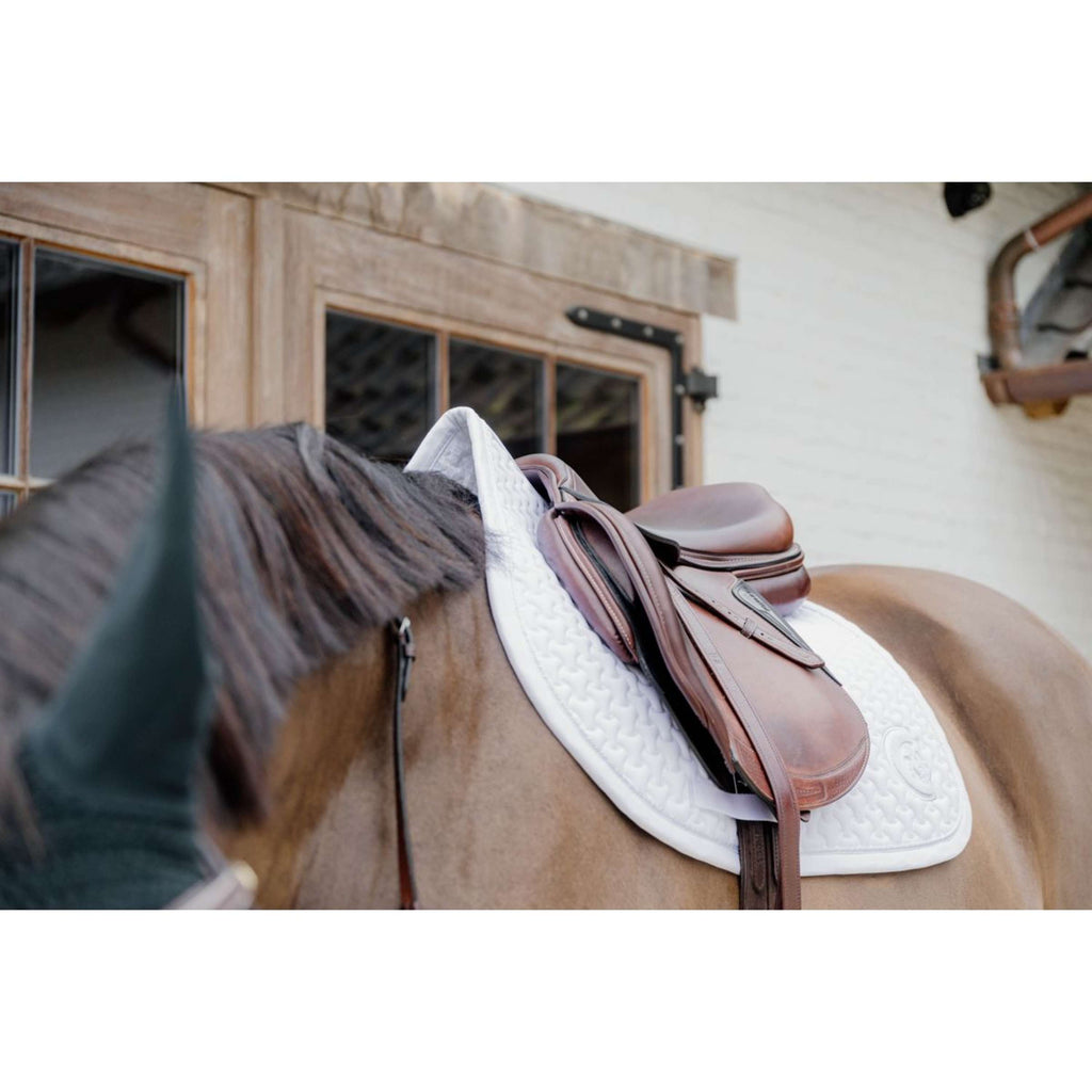 Kentucky Horsewear Sottosella Plaited Logo Saltando Bianco