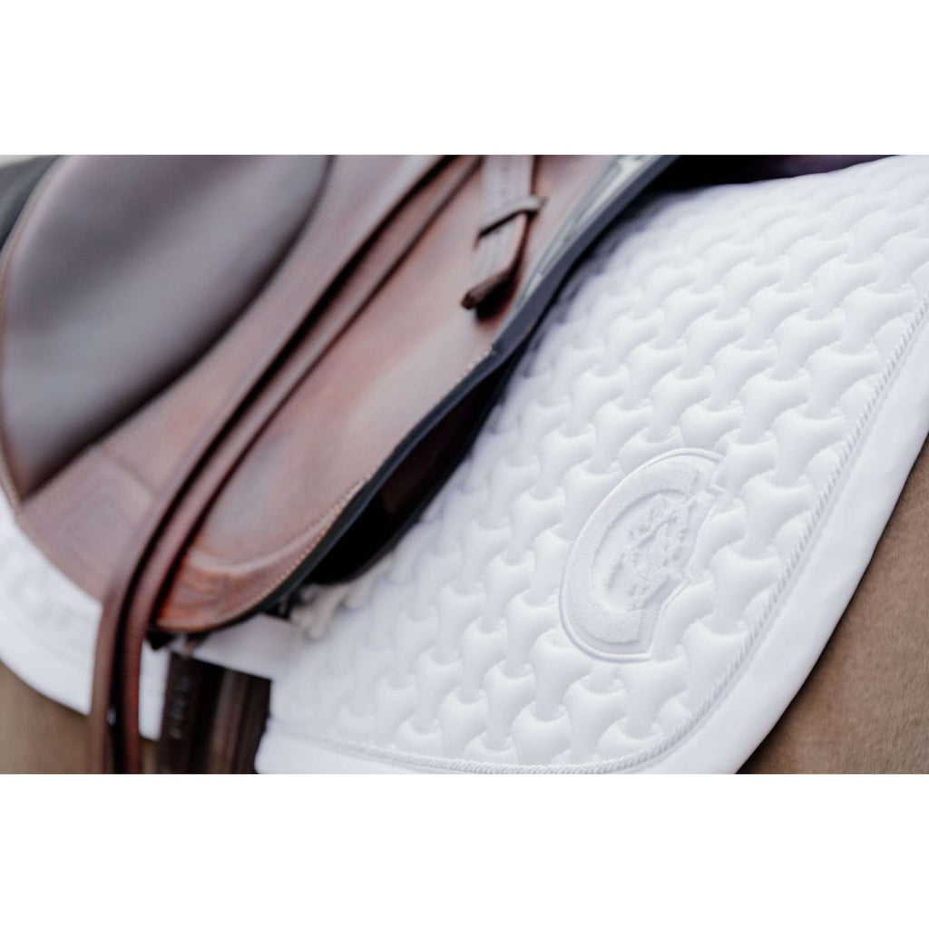 Kentucky Horsewear Sottosella Plaited Logo Saltando Bianco