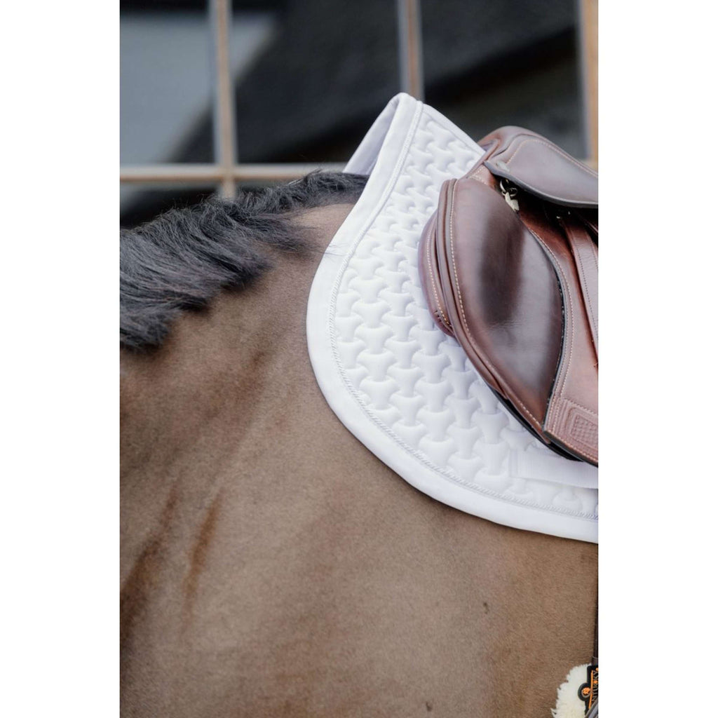 Kentucky Horsewear Sottosella Plaited Logo Saltando Bianco