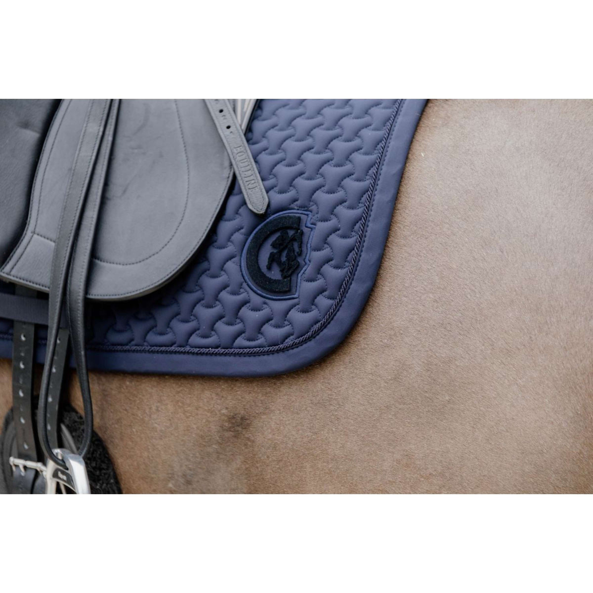 Kentucky Horsewear Sottosella Plaited Logo Dressage Navy