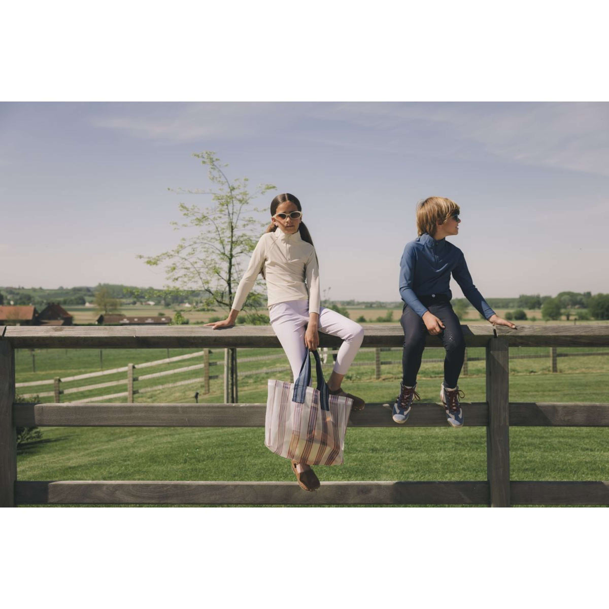 Kentucky Leggings da Equitazione Miami Knee Grip Girls Viola chiaro