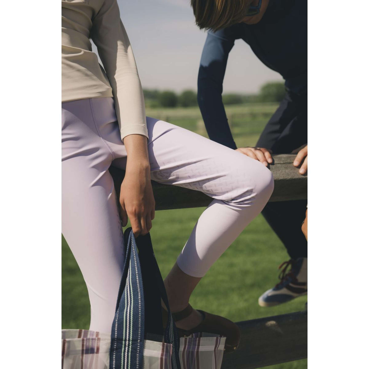 Kentucky Leggings da Equitazione Miami Knee Grip Girls Viola chiaro