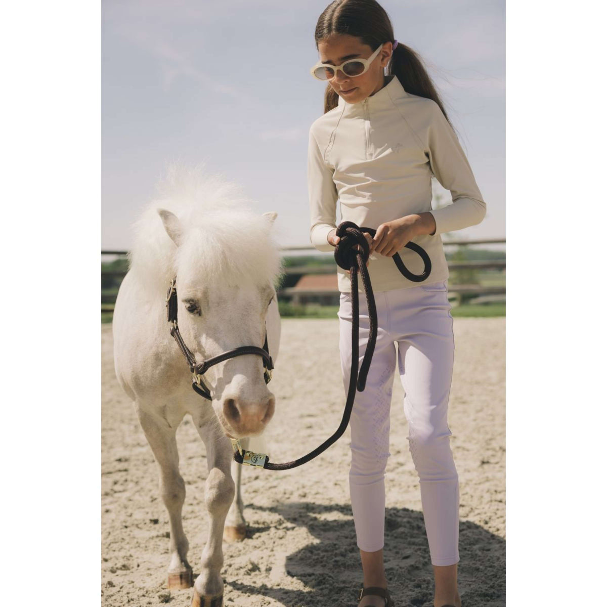 Kentucky Leggings da Equitazione Miami Knee Grip Girls Viola chiaro