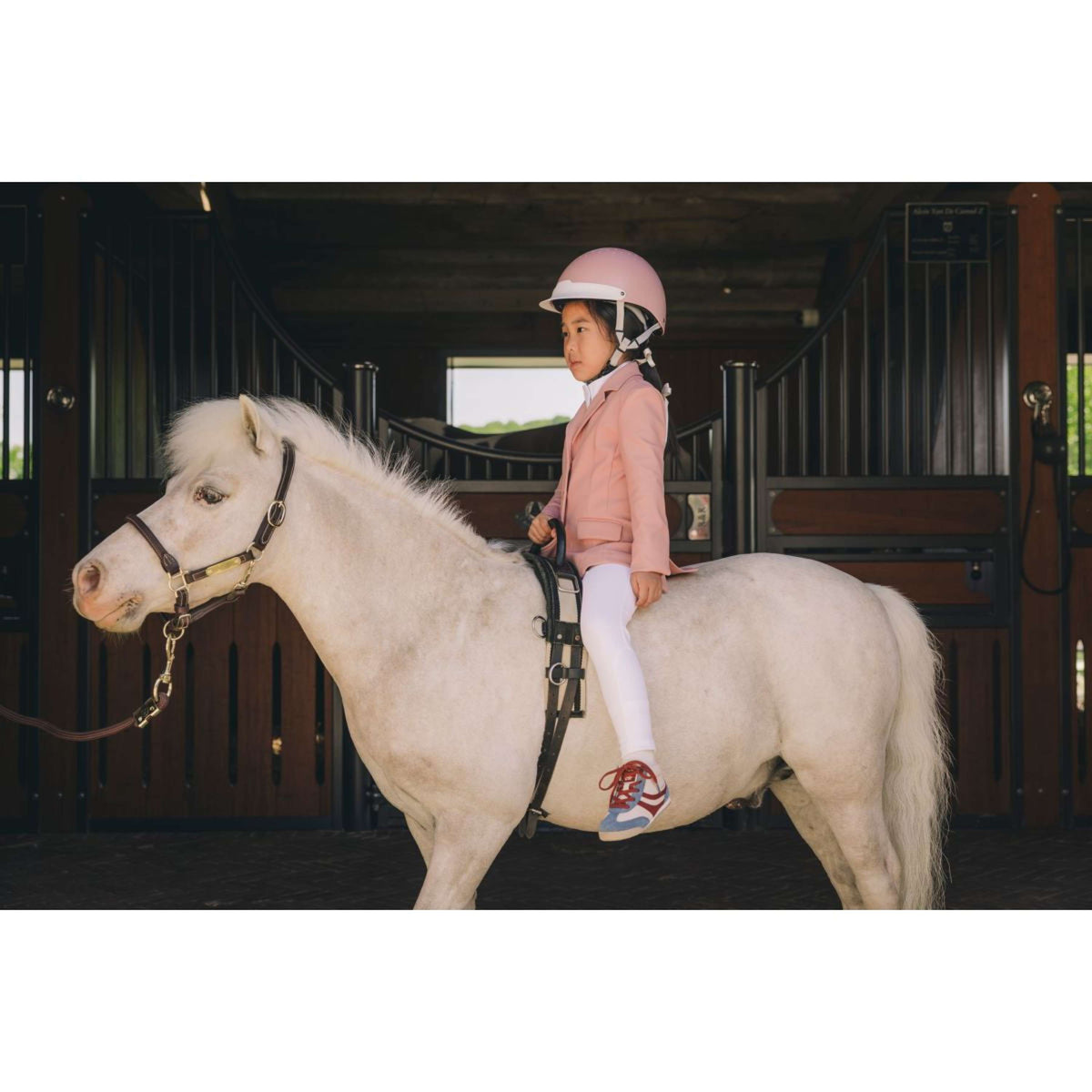 Kentucky Leggings da Equitazione Miami Knee Grip Girls Bianco