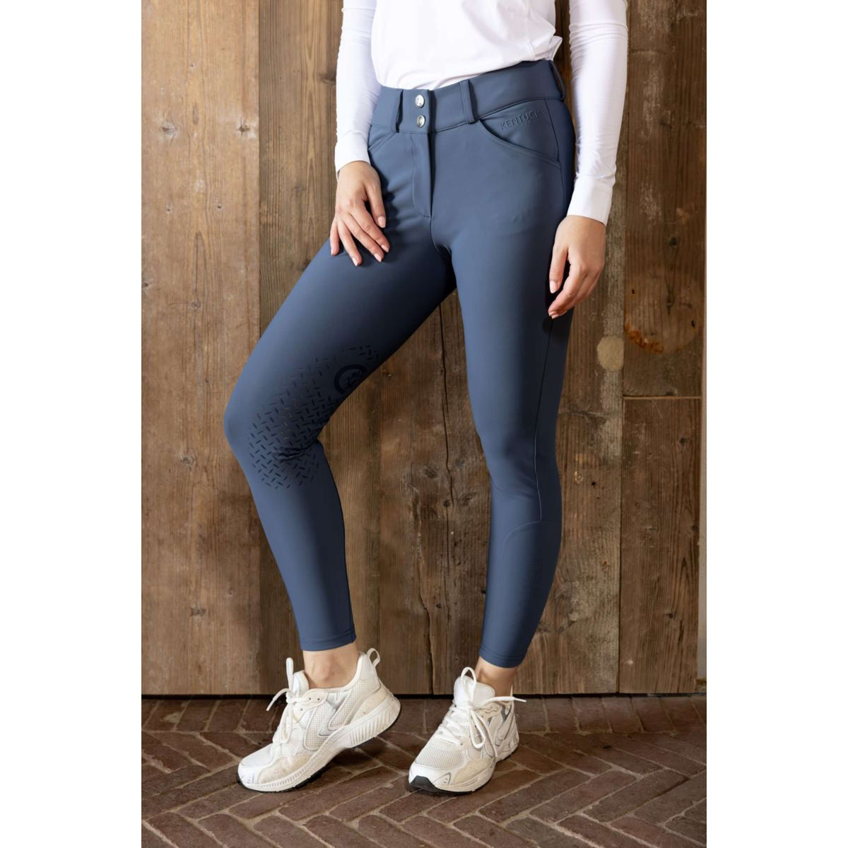 Kentucky Pantaloni da Equitazione Miami Knee Grip Donne Blu oceano