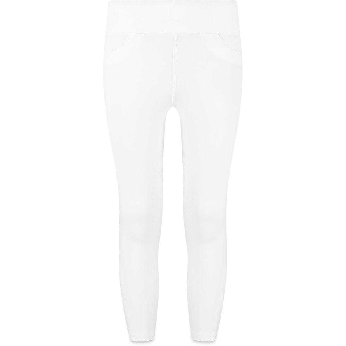 Kentucky Leggings da Equitazione Miami Knee Grip Girls Bianco