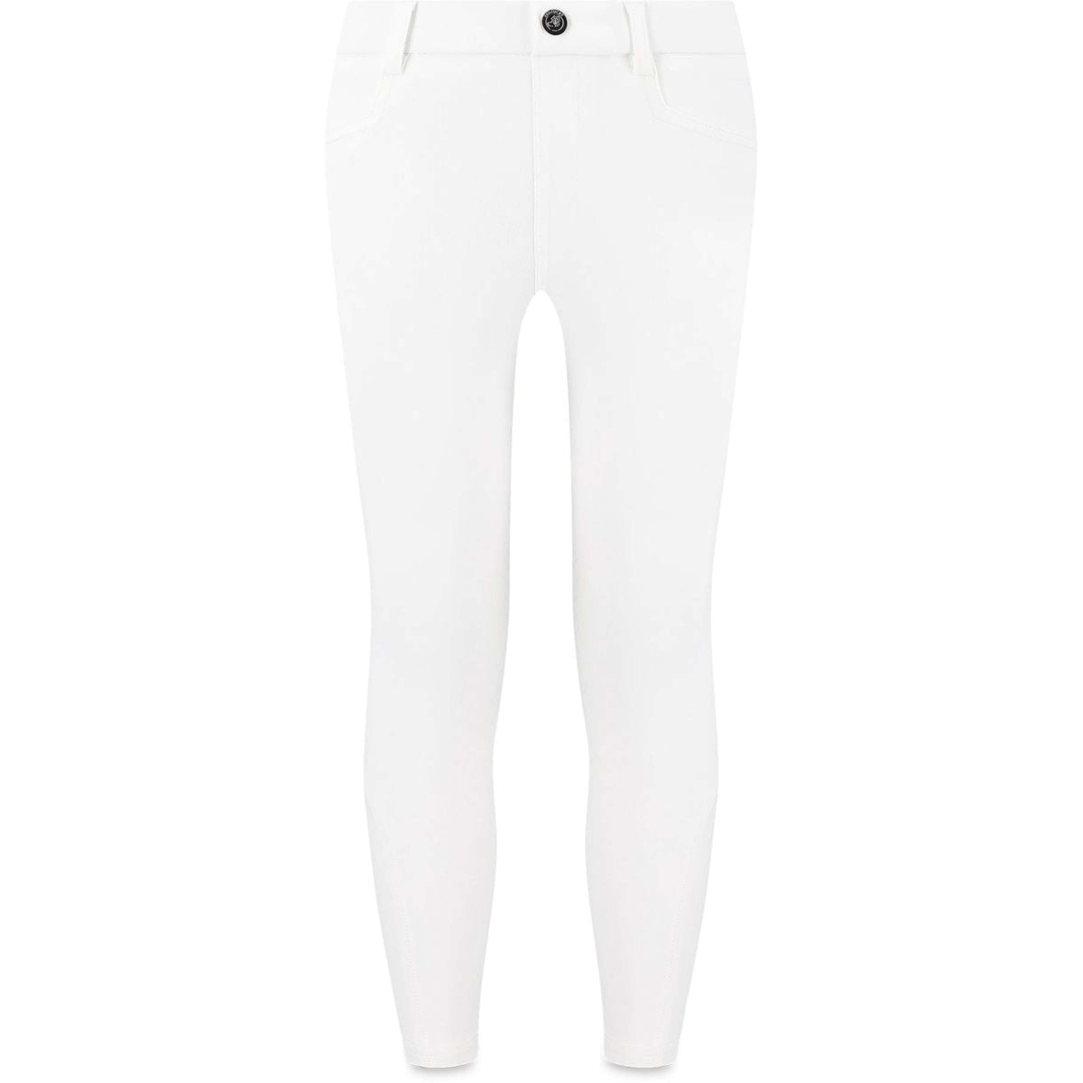 Kentucky Leggings da Equitazione Mexico Knee Grip Boys Bianco