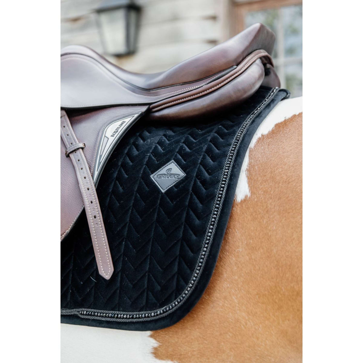 Kentucky Horsewear Sottosella Velvet Pearls Springen Nero